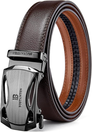 Big Mens Belt Leather Ratchet Belt