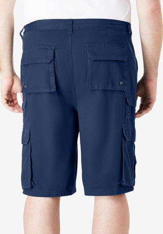 Plus Sized Men's Big & Tall Cargo Pocket Shorts