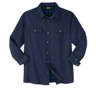 Boulder Creek by Kingsize Men'S Big & Tall Flannel-Lined Twill Shirt Jacket