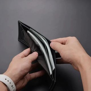 Men'S Casual Wallet Pu Leather Men Short Wallet Thin Style Folding Young Men Credit Card Holder Wallet