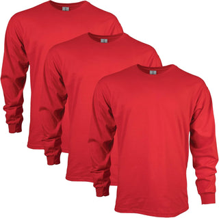 Big Men's Ultra Cotton Long Sleeve T-Shirt, Multipack