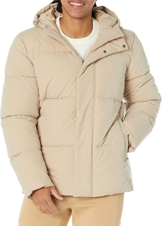 Men's Coat Mid-Length Hooded Puffer (Big & Tall)