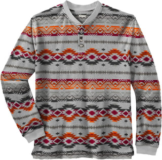 Big Men's Waffle-Knit Thermal Henley Tee