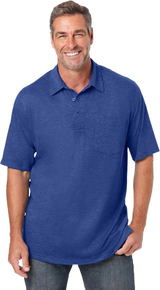 Large Men's Shrink-Less Polo T-Shirt