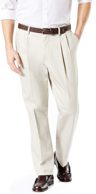 Big Men's Classic Fit Signature Stretch Pants-Pleated