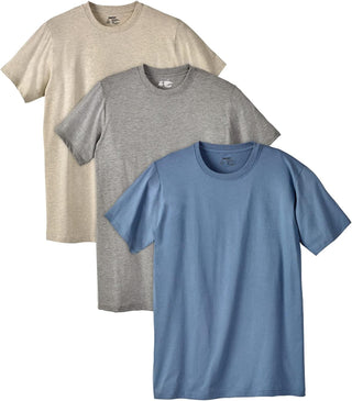 Men's Plus Sized  Crewneck Undershirts - 3-Pack