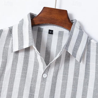 Big Men's Shirt Button up Plus Size Shirt Casual Shirt 