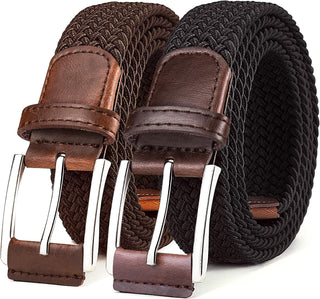 Braided Belt for Men - 2 Pack