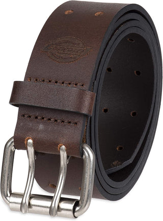 Big Men's Leather Double Prong Belt