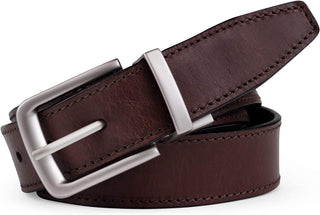 Big Men's Classic Leather Reversible Belt