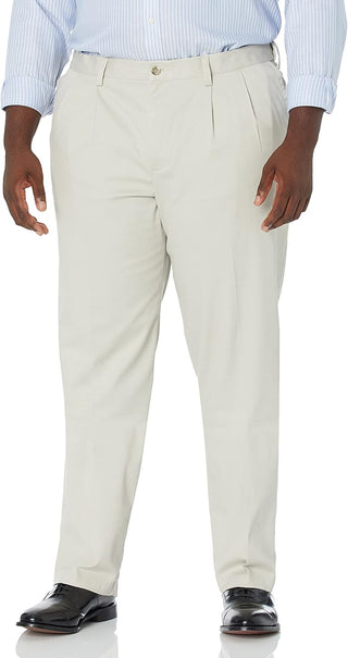 Men' Khaki Pants - Pleated (Big & Tall)