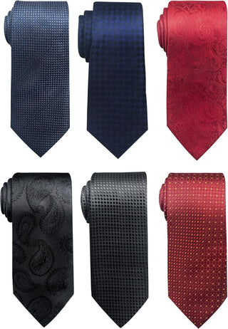 Tie for Men Necktie Woven Jacquard Neck Ties Set 6 PCS