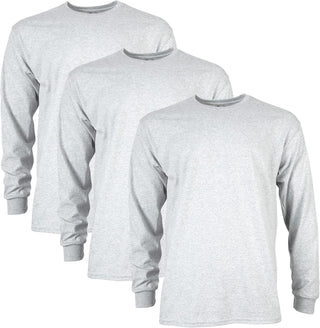 Big Men's Ultra Cotton Long Sleeve T-Shirt, Multipack