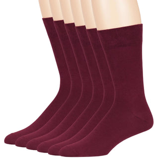 Big Mens Cotton Dress Big and Tall Soft Socks, Golden Brown, X-Large 13-15, 6 Pack