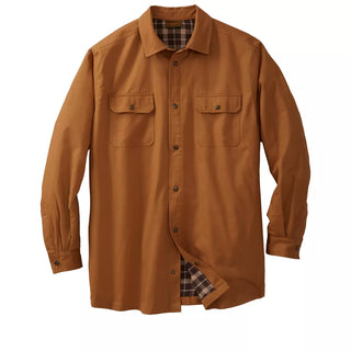 Boulder Creek by Kingsize Men'S Big & Tall Flannel-Lined Twill Shirt Jacket