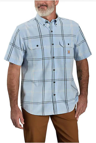 Big Men's Short-Sleeve Plaid Plus Size Shirt