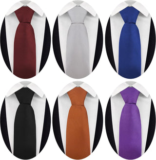 Men's Necktie Classic Silk Tie Woven Jacquard Neck Ties 6 PCS