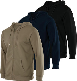 Big Men's Athletic Sweatshirt Jacket (3-Pack)