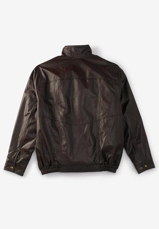 Big & Tall Men's Leather Bomber Jacket