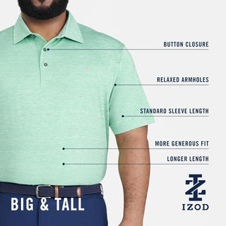 Men's Big and Tall Short Sleeve Golf Polo