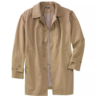 Kingsize Men'S Big & Tall Tall Water-Resistant Trench Coat