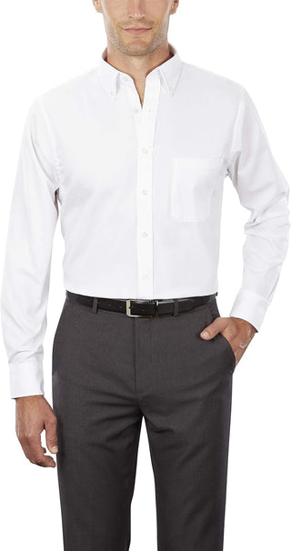 Plus Sized Men's Solid Button down Collar Dress Shirt