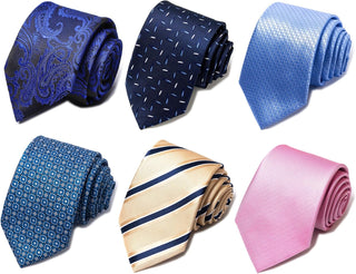 Tie for Men Necktie Woven Jacquard Neck Ties Set 6 PCS