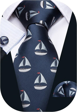 Ties for Men Designer Handkerchief Cufflink WOVEN Casual Necktie