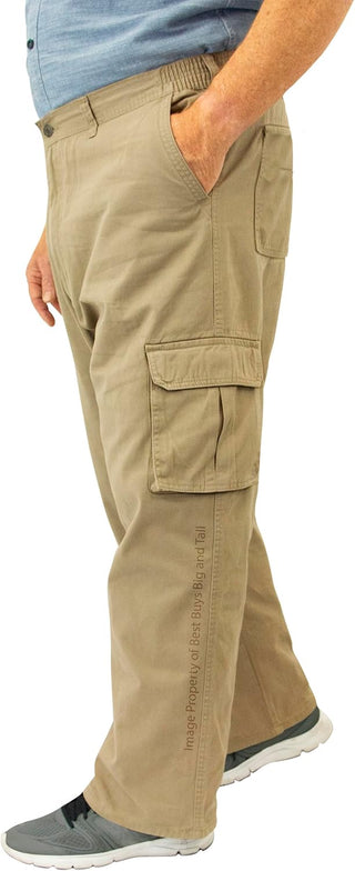 Big & Tall Men's Cargo Pants with Expandable Waist