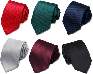 Tie for Men Necktie Woven Jacquard Neck Ties Set 6 PCS