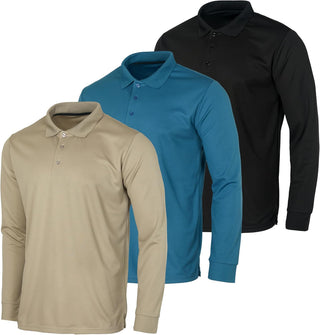 Long-Sleeve Polo Shirt for Big & Tall Men