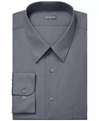 Men'S Big & Tall Classic/Regular Fit Wrinkle Free Poplin Solid Dress Shirt