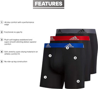 Athletic Big and Tall Microfiber Boxer Brief - 3 Pack