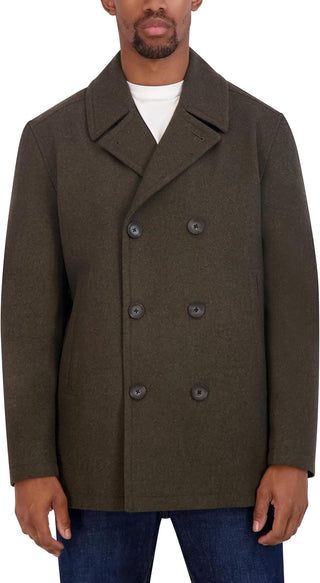 Plus Sized Men's Peacoat Wool 