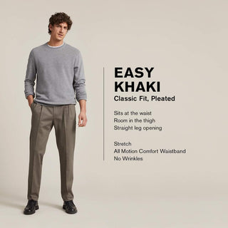 Men' Khaki Pants - Pleated (Big & Tall)