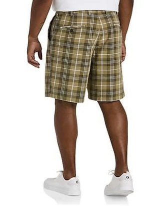 Big + Tall Essentials by  Men'S Big and Tall Mens Plaid Shorts