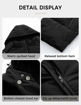 Big and Tall Winter Puffer Coat w/ Hood