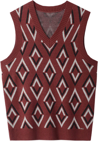 Big Mens V-Neck Knitted Sweater Vest