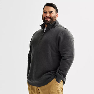 Big & Tall ?? Quarter-Zip Fleece Sweater