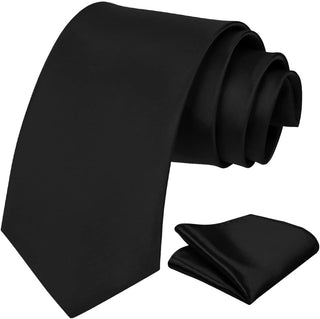 Classic Men's Solid Satin Neck Tie