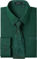 B01-Dress Shirt Green  Green Tie