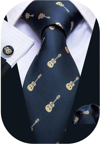 Ties for Men Designer Handkerchief Cufflink WOVEN Casual Necktie