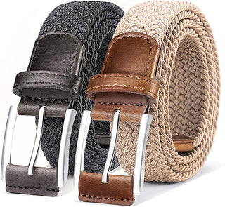 Braided Belt for Men - 2 Pack