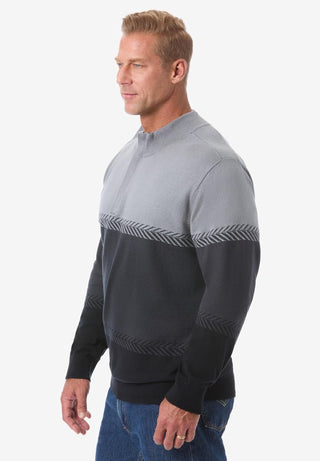 Mock Neck Lightweight Sweater for Big and Tall Men