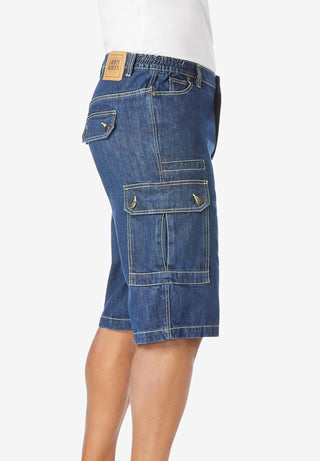 Plus Sized Men's Big & Tall Denim Cargo Shorts