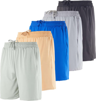  Big Men's Active Athletic Sweat Workout Shorts (5 Pack)