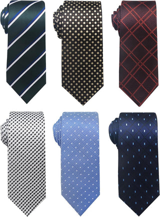 Tie for Men Necktie Woven Jacquard Neck Ties Set 6 PCS