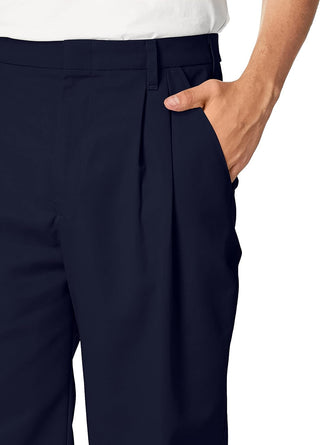 Executive Big and tall Men's Double Pleated Twill Work Slacks