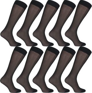 Mens Ultra Thin Dress Socks 10 Pairs