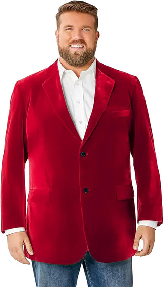 Big and Tall Velvet Blazer for Men